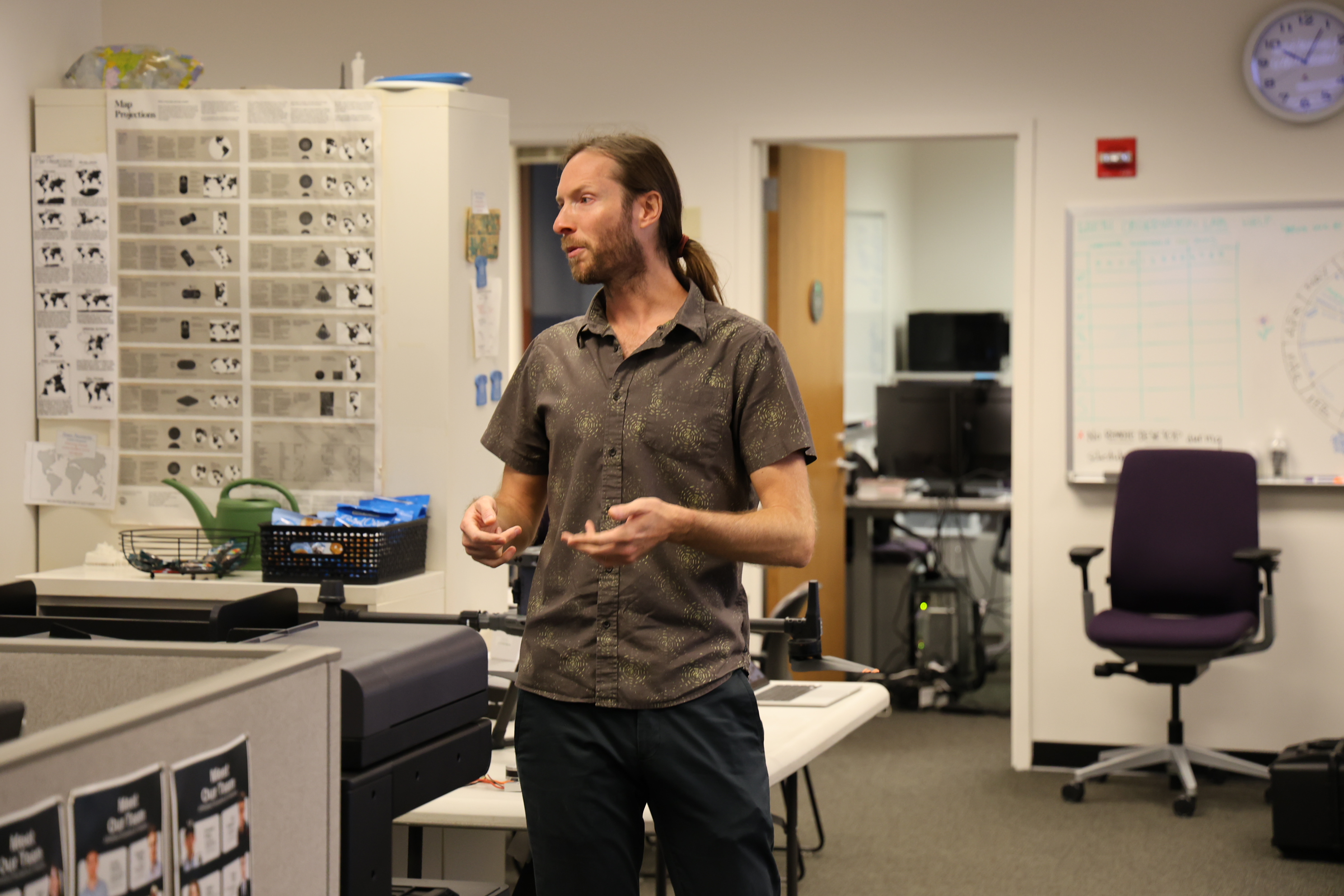 Austin explaining drones