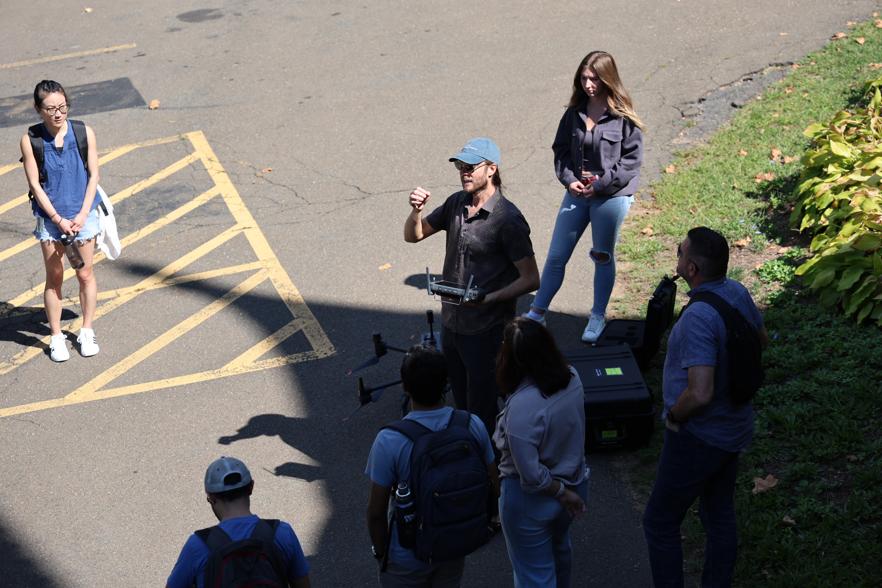 Austin demonstrating drones