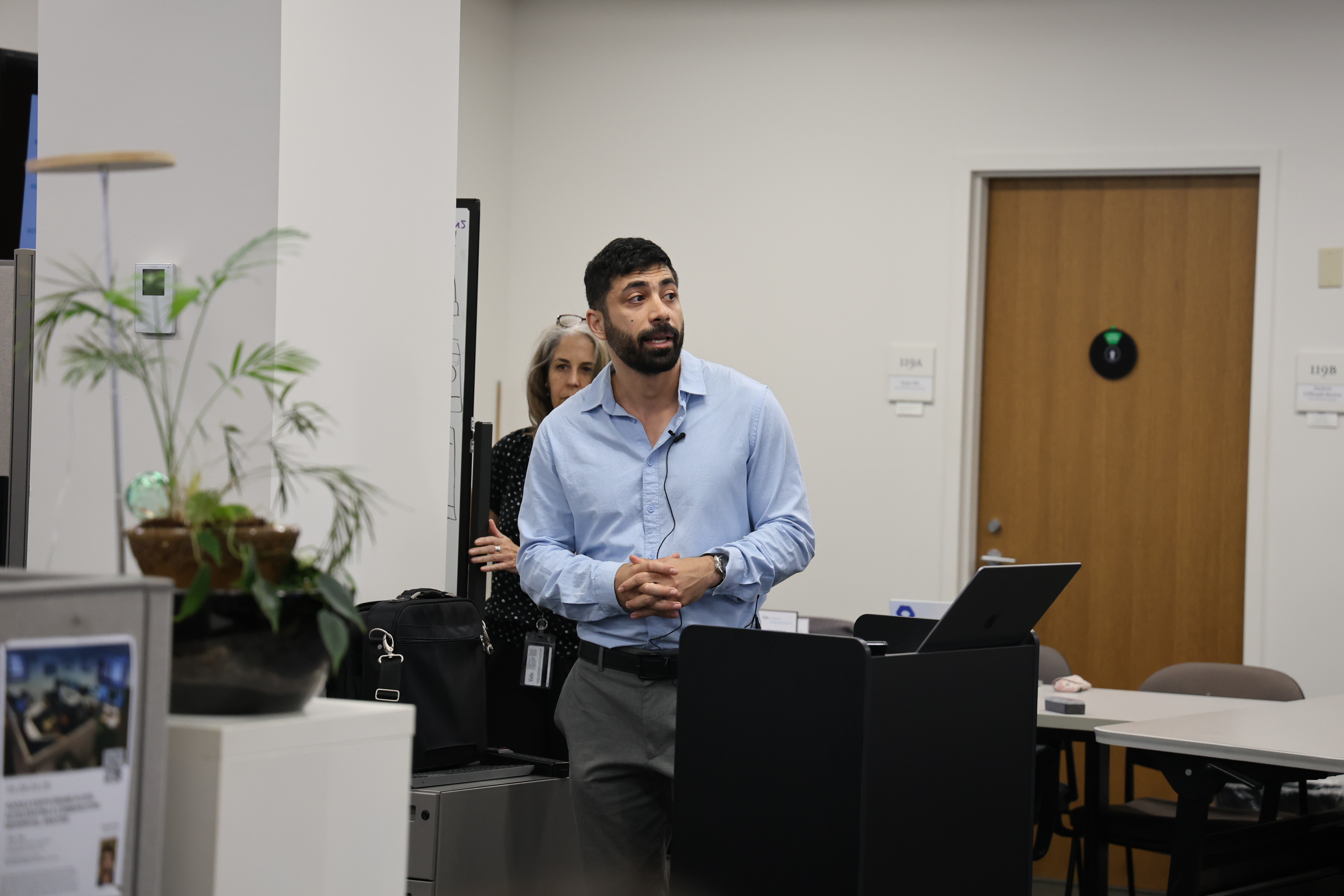 Esmaeel teaching students