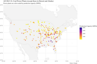 map of all 286 us coal power plants