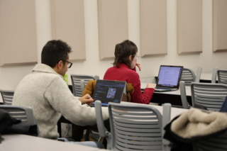 Students making personal website
